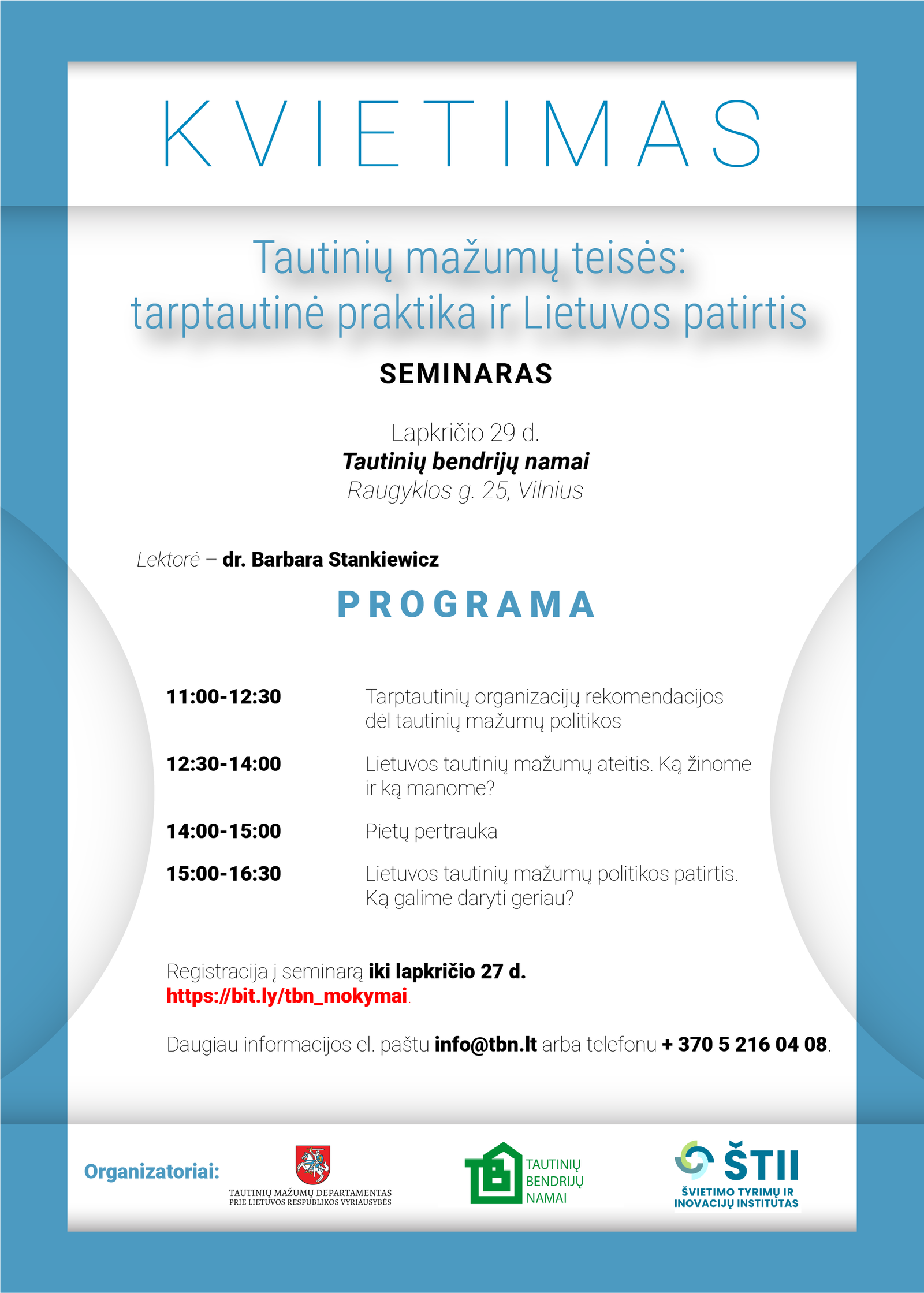 Kvietimas į seminarą